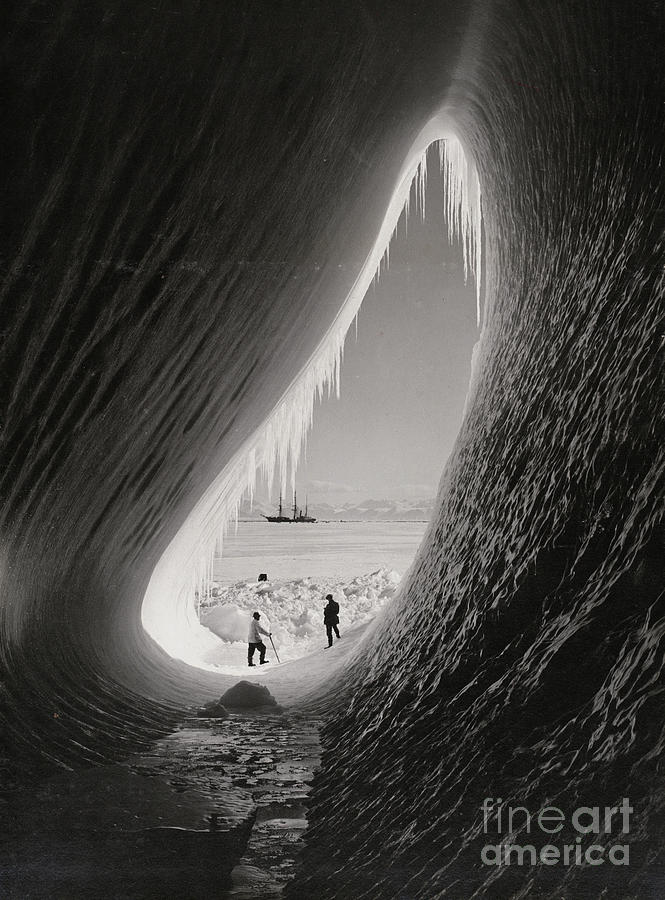 Grotto In An Iceberg, January 1911 Photograph by Herbert Ponting