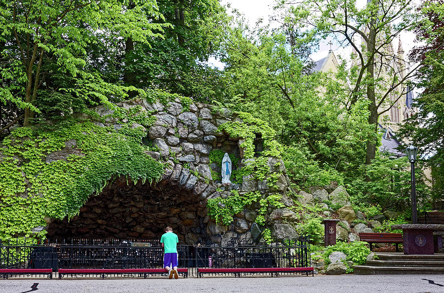 Grotto of Our Lady of Lourdes Photograph by Sally Weigand