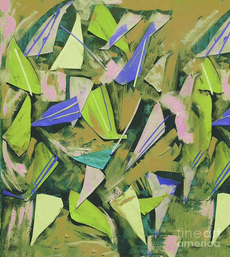 Ground Sample In Green, 2017, Collage Painting by David Mcconochie