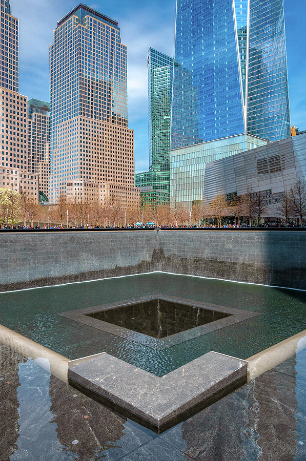 Ground Zero Fountain Reflections 2 by Dimitris Sivyllis