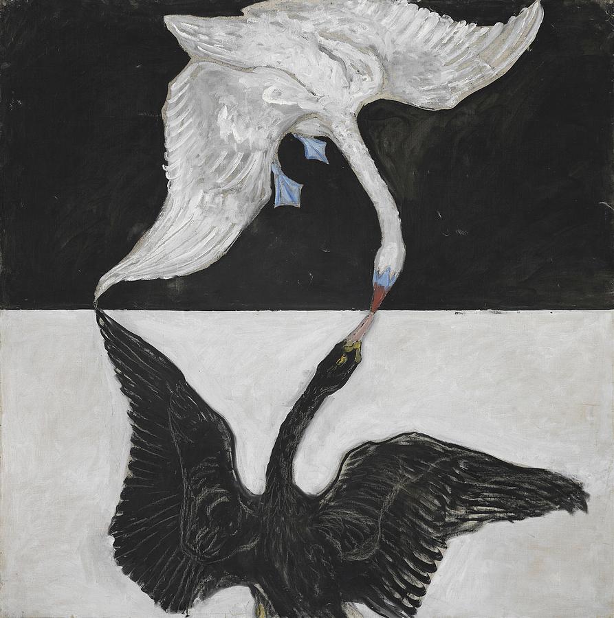 Symbolism Painting - Group Ix,suw, The Swan, No. 1 by Hilma Af Klint