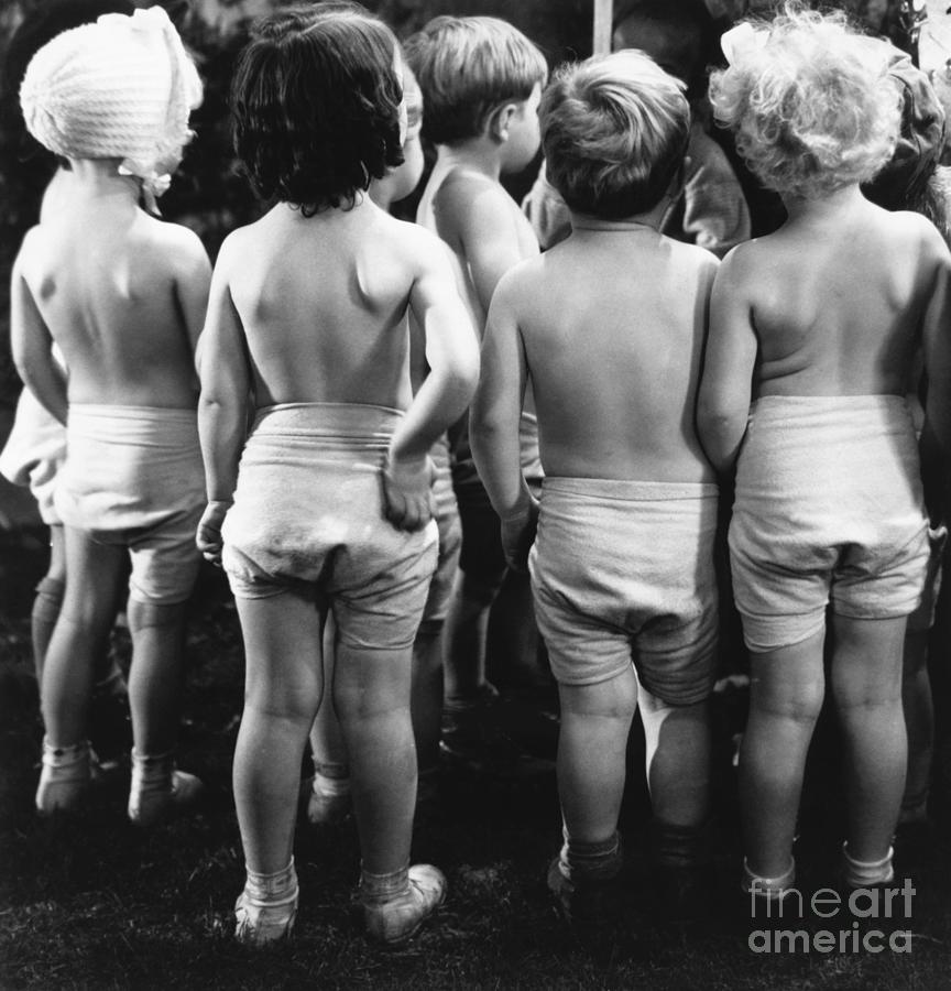 Group Of Babies In Diapers Photograph by Bettmann