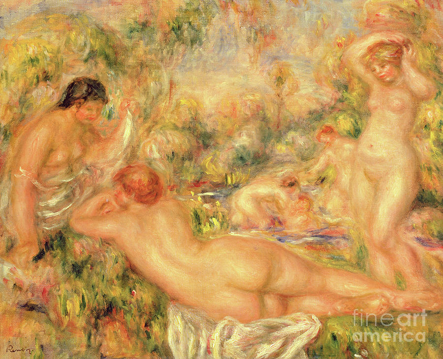 Group of Bathers, 1918 Painting by Pierre Auguste Renoir