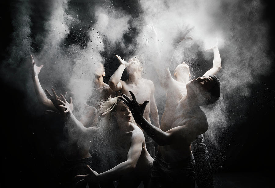 Group Of Dancers With White Powder Photograph by Henrik Sorensen