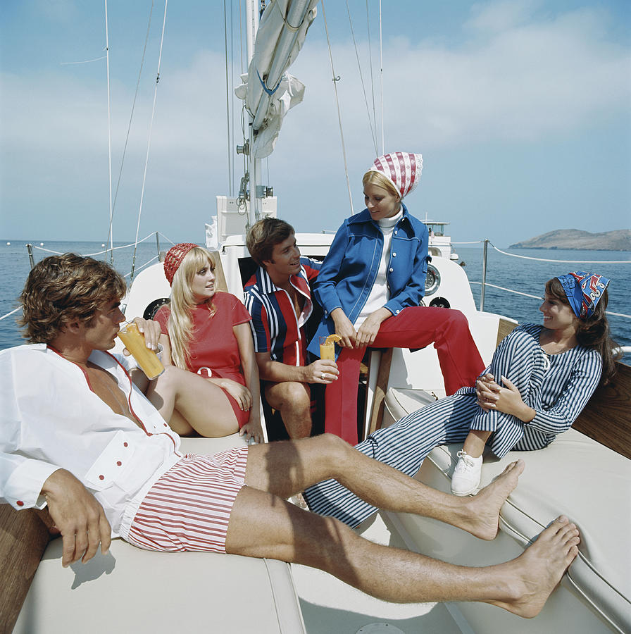Group Of Friends In Sailing Boat Photograph by Tom Kelley Archive
