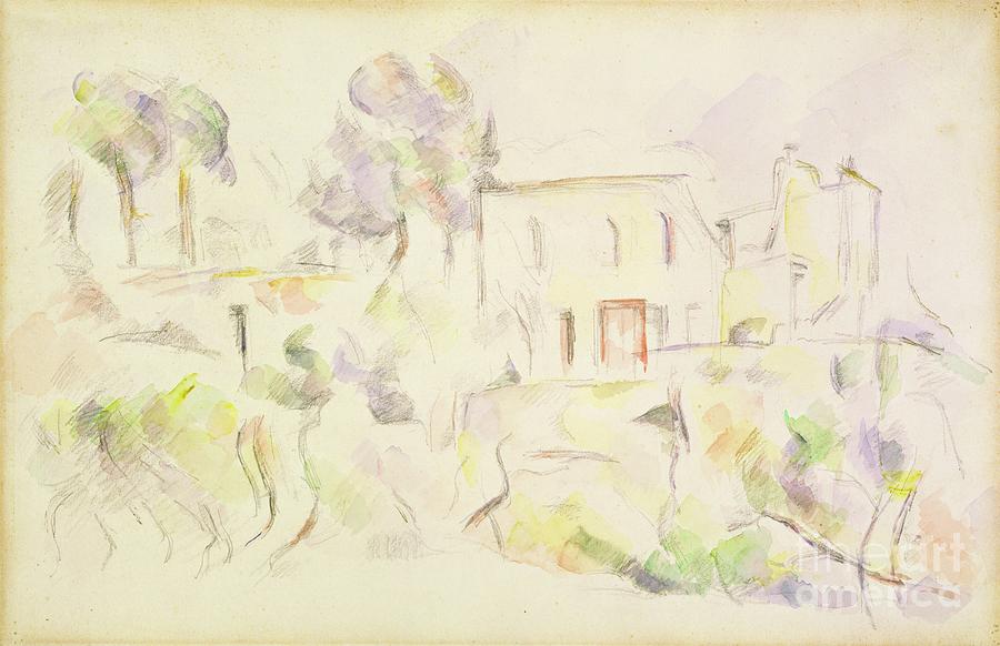 Group Of Houses, 1890-94 Painting by Paul Cezanne