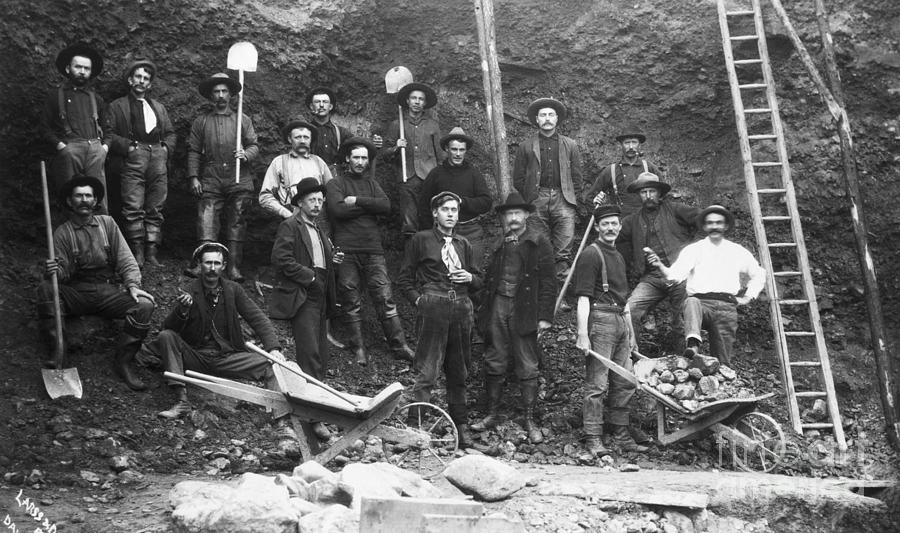 Group Of Pick And Shovel Miners Photograph by Bettmann