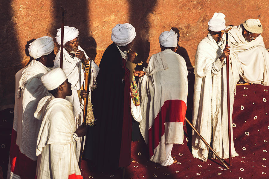 Group of priests on terrace of church Photograph by Eduardo Huelin ...