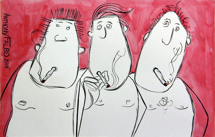 Whimsical Painting - Group Therapy by Anthony Falbo Whimsical Painting - Group Therapy by Anthony Falbo