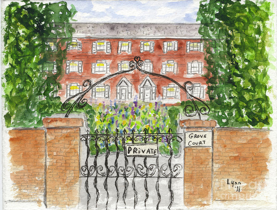 Grove Court in Greenwich Village Painting by Afinelyne