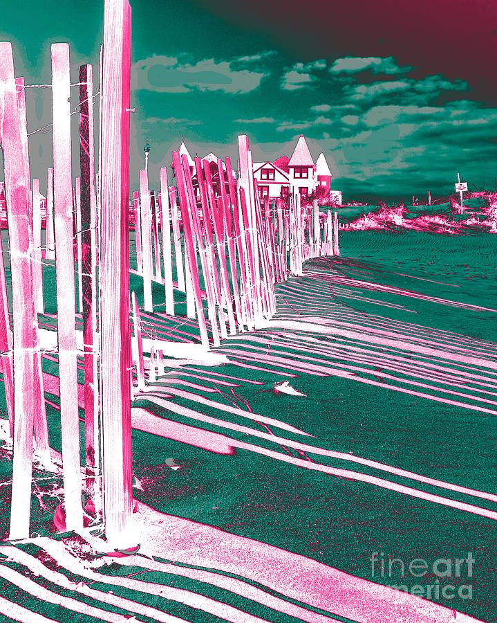 Abstract Photograph - Grove Dunes Fence Pop by Robert Coon Jr