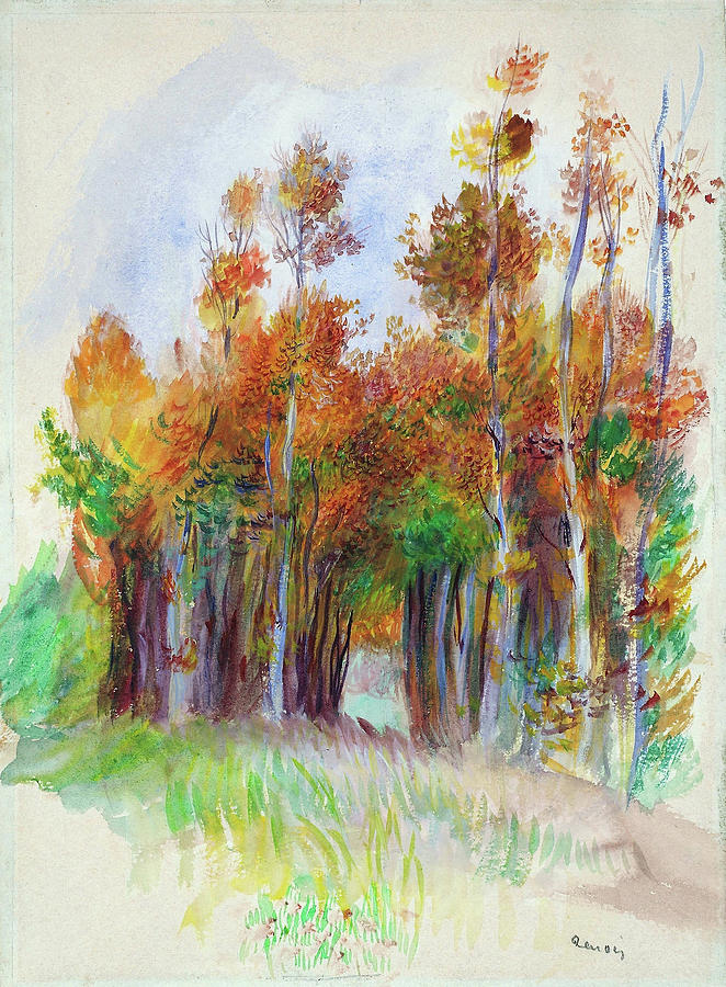 Grove Of Trees Painting - Grove Of Trees - Digital Remastered Edition by Pierre-Auguste Renoir Grove Of Trees Painting - Grove Of Trees - Digital Remastered Edition by Pierre-Auguste Renoir