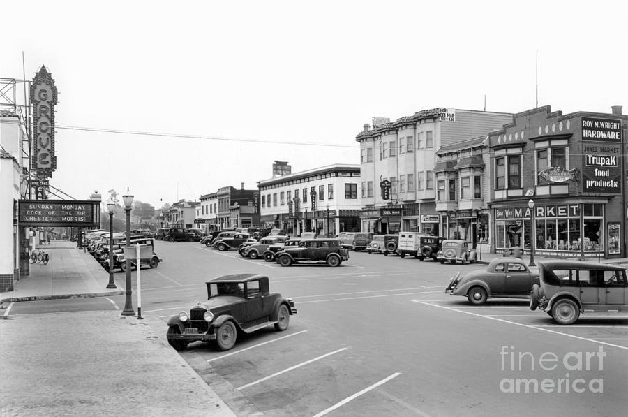 Hardware Photograph - Grove Theatre at corner of Seventeenth Street and Lighthouse Ave by Monterey County Historical Society
