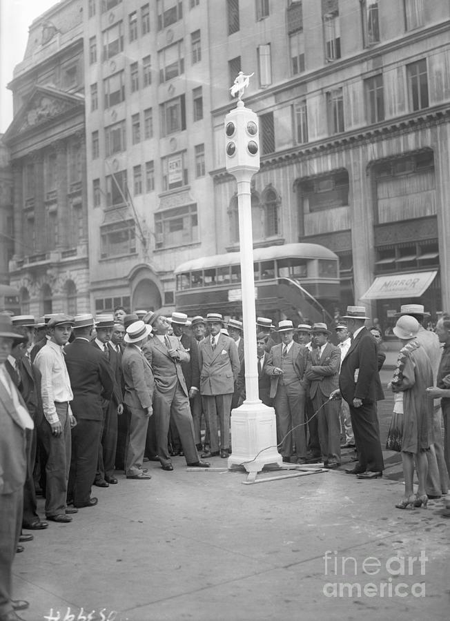 Grover Whalen Inspects New Traffic Photograph by Bettmann Grover Whalen Inspects New Traffic Photograph by Bettmann