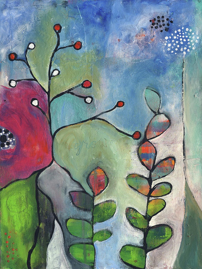 Abstract Painting - Grow by Susie Lubell