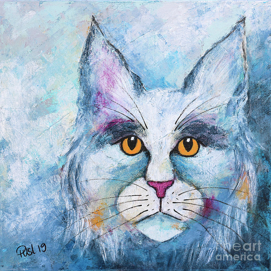 Grumpy Cat Painting by Jutta Maria Pusl