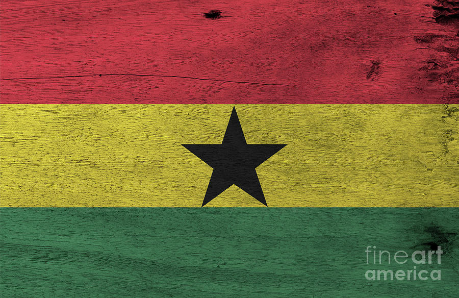 Grunge Ghanaian Flag Texture Photograph by Achisatha Khamsuwan