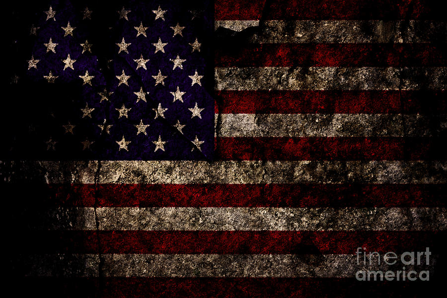 Grunge Rocky Us Flag Photograph By Wdnet Studio Fine Art America