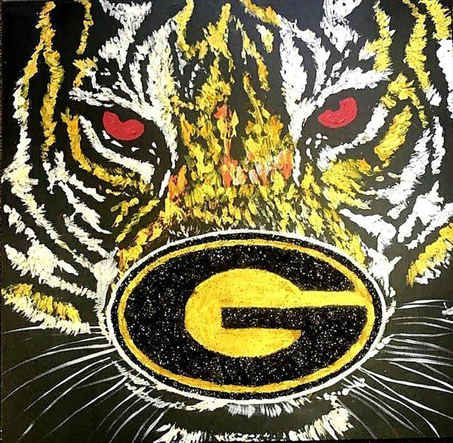 Gsu Tigers Painting by Femme Blaicasso