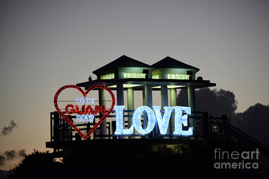 Guam Love Sign At Two Lovers Point Photograph by Sergio Amiti