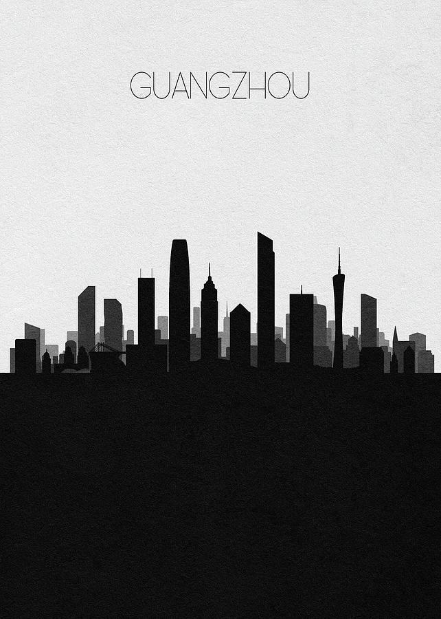 Guangzhou Cityscape Art Digital Art by Inspirowl Design