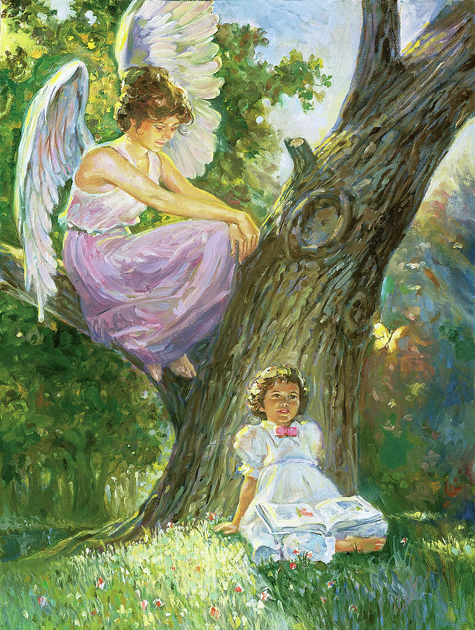 Guardian Angel Painting by Hal Frenck