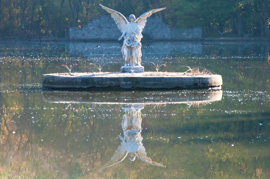 Guardian Angel Reflection - Ambler Pennsylvania Photograph by Bill Cannon