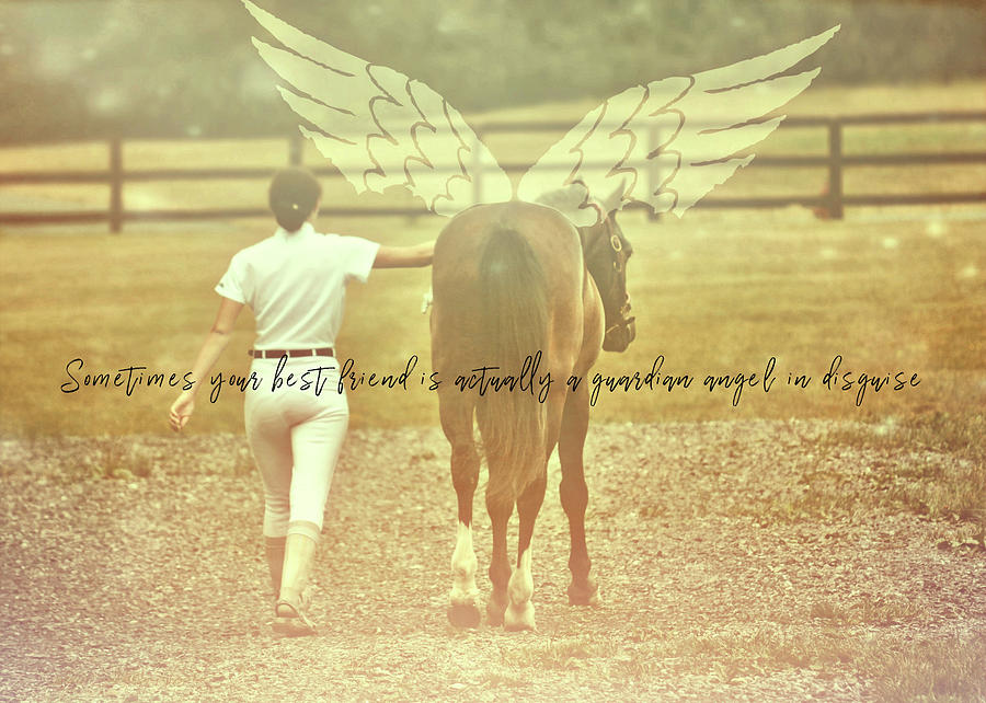 GUARDIAN IN DISGUISE quote Photograph by Dressage Design
