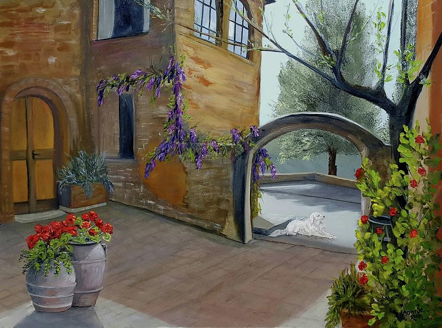 Guardian of the Courtyard Painting by Connie Rish