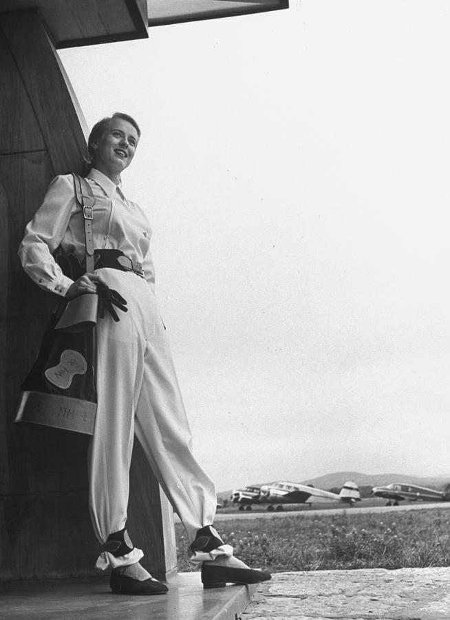 Guest At The Flying L Ranch Wearing A Fl Photograph by Cornell Capa Guest At The Flying L Ranch Wearing A Fl Photograph by Cornell Capa