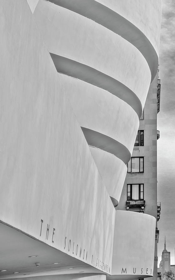 Guggenheim Museum and ESB BW Photograph by Susan Candelario