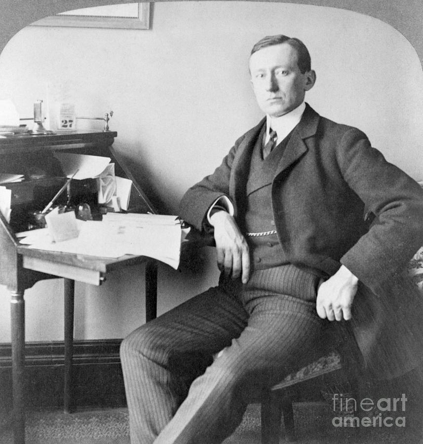 Guglielmo Marconi At His Desk Photograph by Bettmann