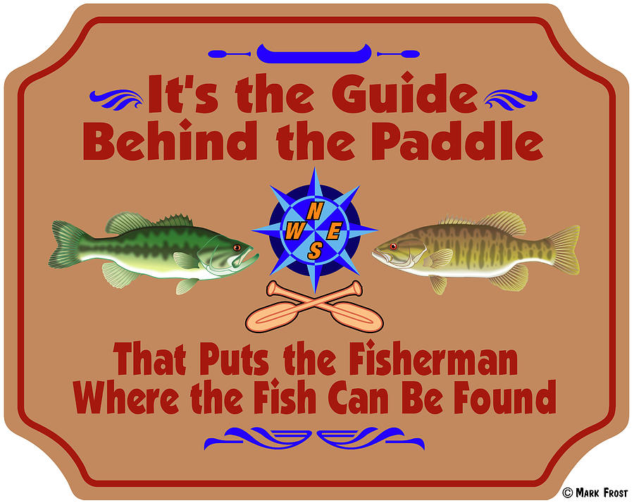 Fish Digital Art - Guide Behind The Paddle by Mark Frost