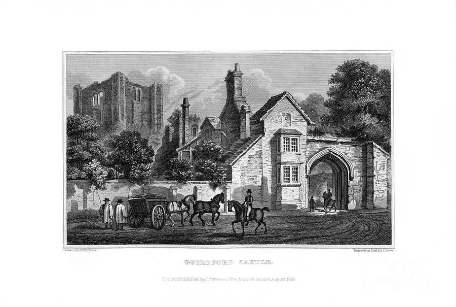 Guildford Castle, Guilford, Surrey Drawing by Print Collector