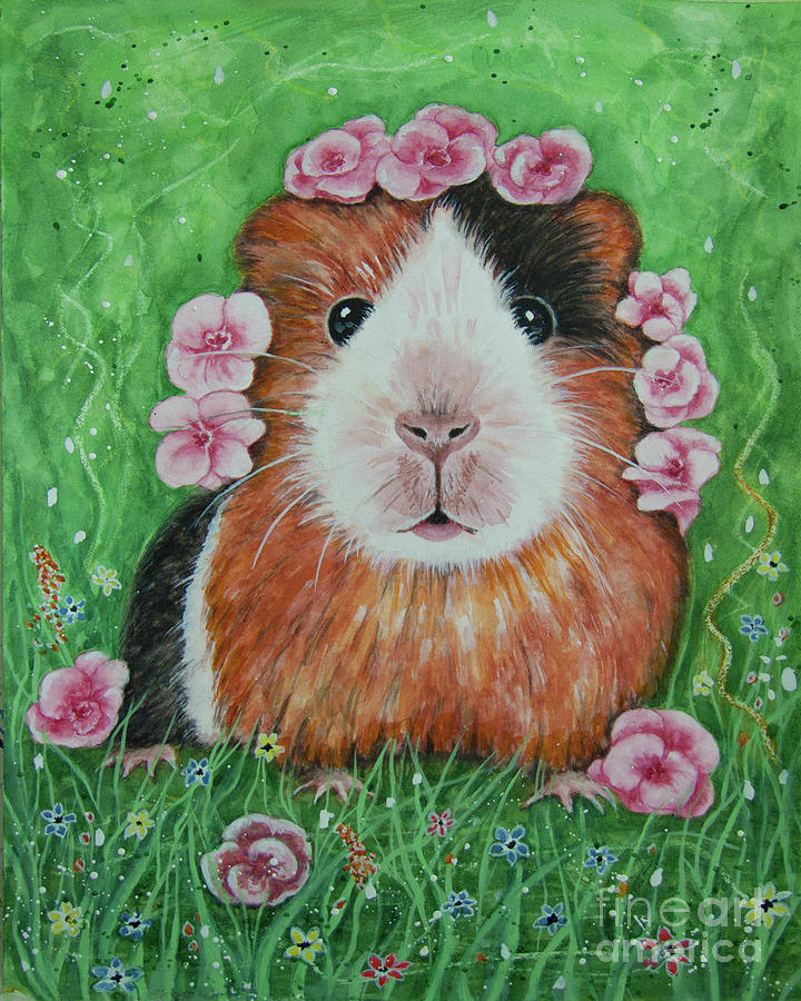 guinea pig Painting Painting by Monica 