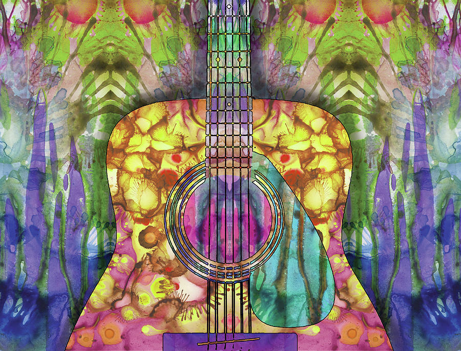 Musical Instrument Mixed Media - Guitar 2 by Dean Russo