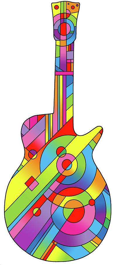 Music Digital Art - Guitar 79 by Howie Green