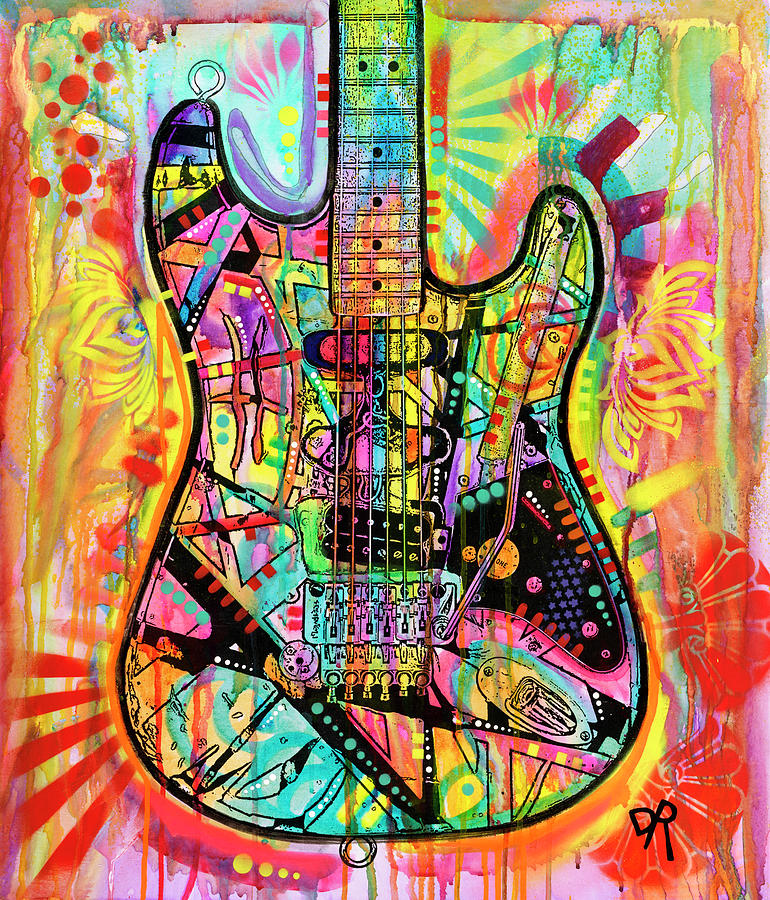 Music Mixed Media - Guitar by Dean Russo- Exclusive