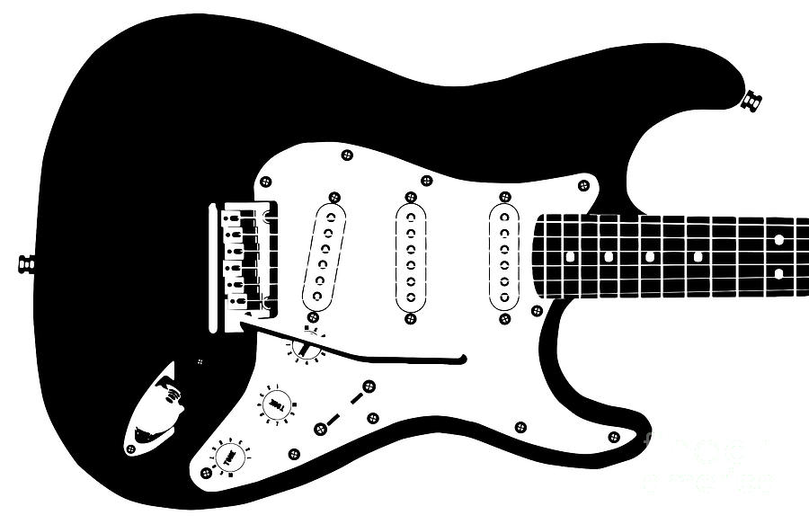 Guitar Drawing Digital Art By Bigalbaloo Stock Fine Art America 