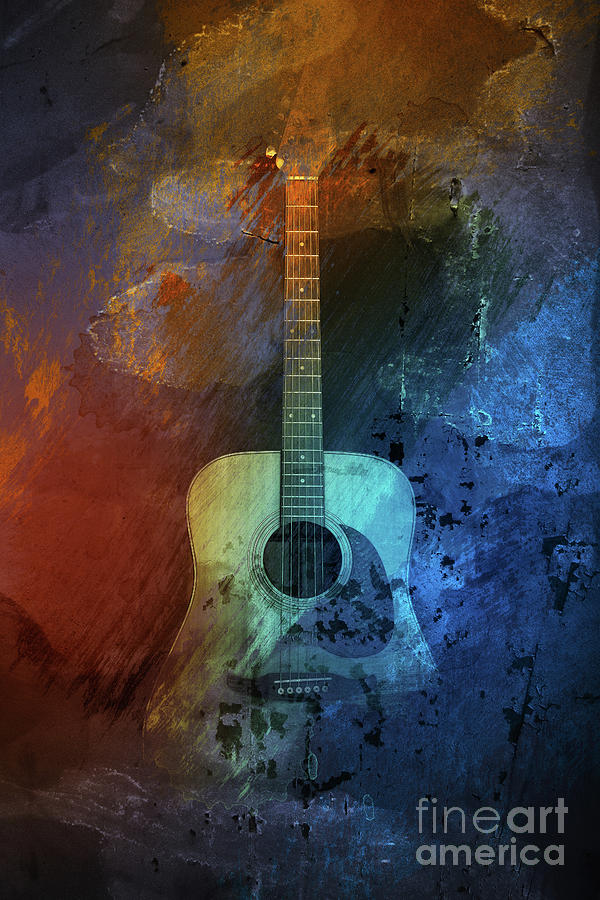 Guitar Grunge Abstract Photograph by Natalie Kinnear