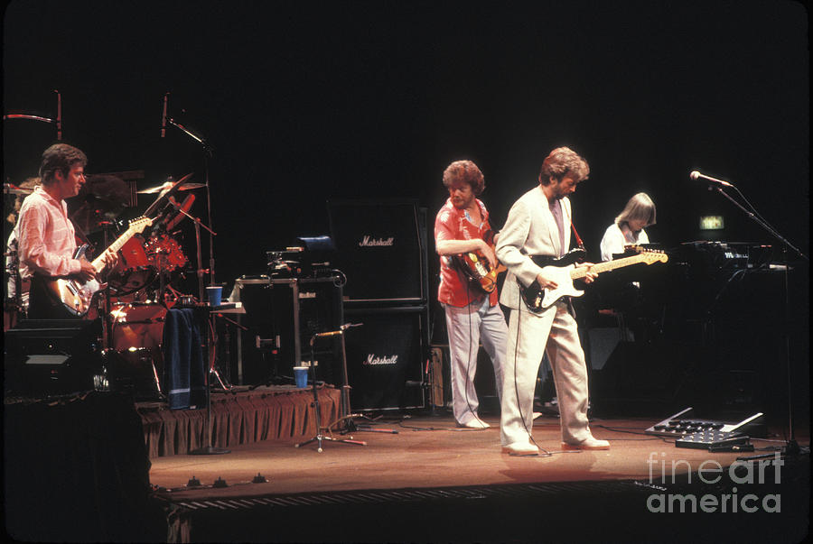 Guitarist Eric Clapton and Band Photograph by Concert Photos