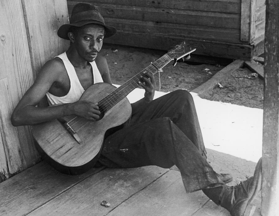 Guitarist On Porch Photograph by Herbert C. Lanks