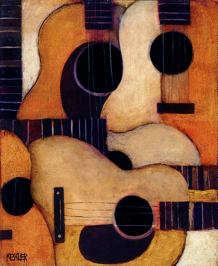 Guitar Painting - Guitars by Daniel Patrick Kessler