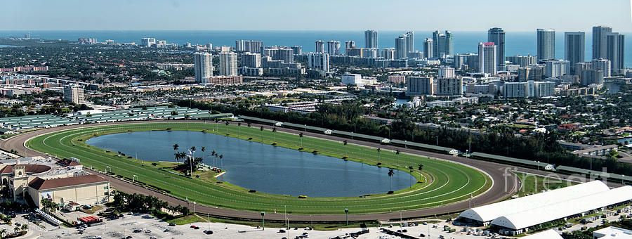 Gulfstream Park Racing and Casino Aerial Photograph by David Oppenheimer