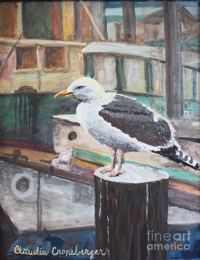 Seagull Painting - Gull by Claudia Croneberger Seagull Painting - Gull by Claudia Croneberger
