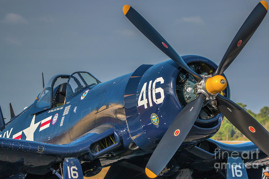 Gull Wing Corsair Photograph by Tom Claud