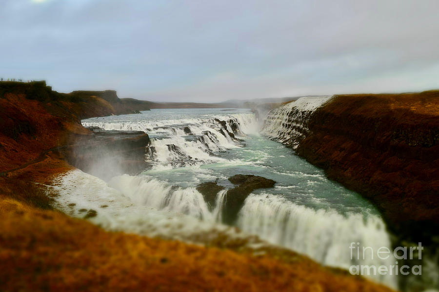 Gullfoss Waterfall Photograph by Debra Banks