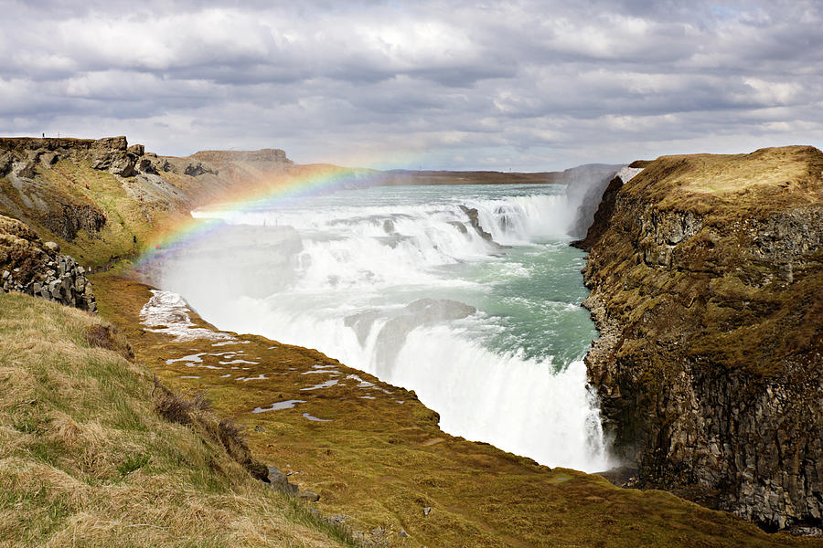 Gullfoss With Rainbow Photograph by Michaelutech