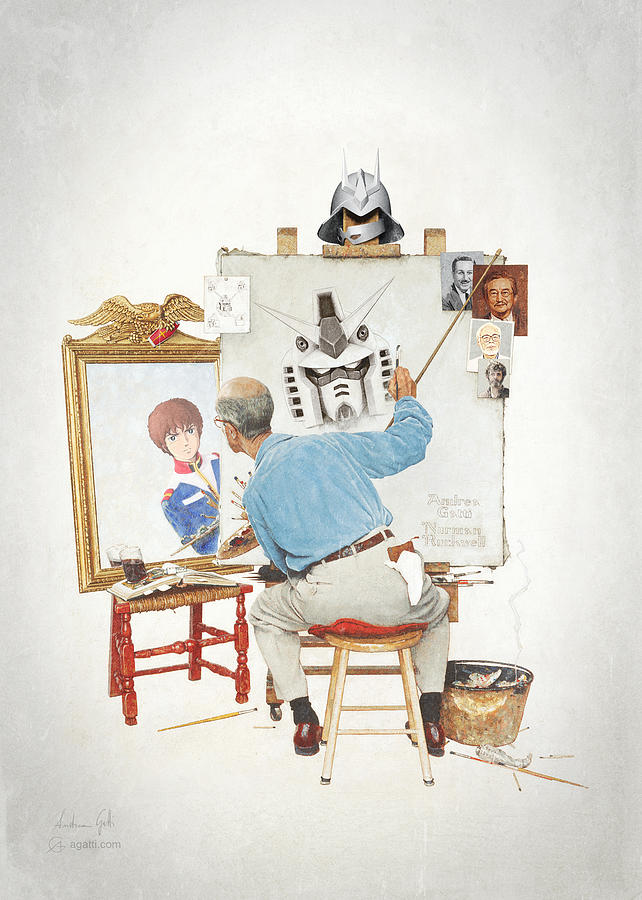 Gundam Triple Self Portrait by Andrea Gatti Gundam Triple Self Portrait by Andrea Gatti