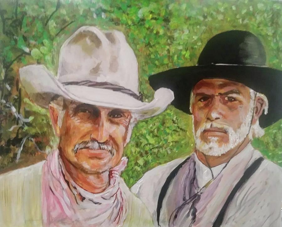 Gus and Woodrow Painting by Mike Benton